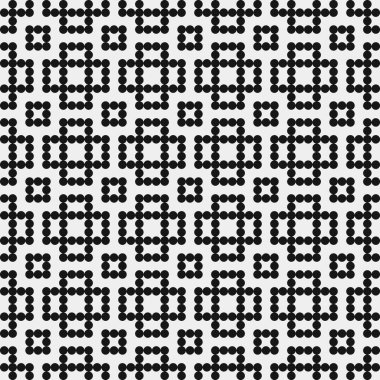 Soyut siyah ve beyaz süs desenli vektör çizimi