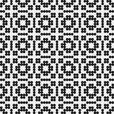 Soyut siyah ve beyaz süs desenli vektör çizimi