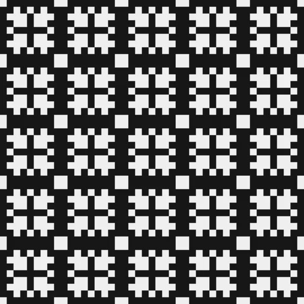 Modello Senza Cuciture Con Forme Geometriche Bianco Nero Illustrazione Vettoriale — Vettoriale Stock