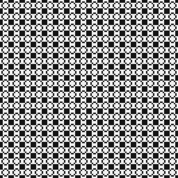 Seamless Pattern Black White Geometric Shapes Generative Computational Art Vector — Stock Vector