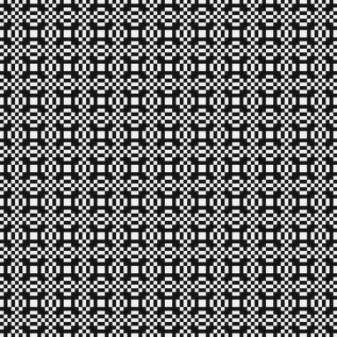 Noktalı siyah beyaz haç deseni, logo üretken hesaplama sanatı çizimi