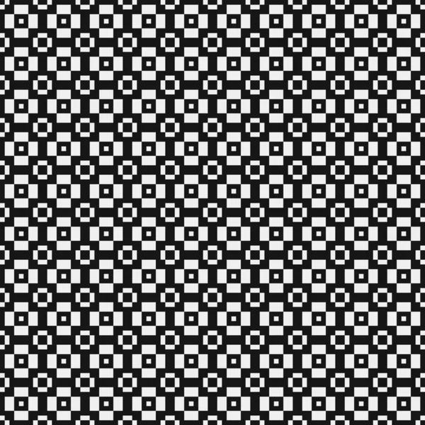 Vector Seamless Pattern Black White Geometric Tiles Repeating Motif Abstract — Stock Vector