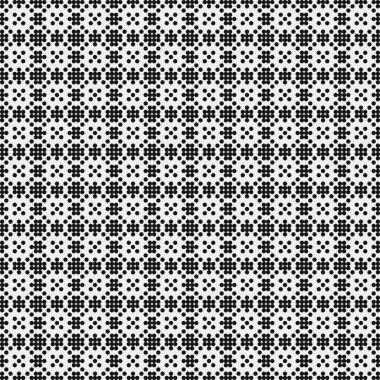 Soyut siyah ve beyaz süs desenli vektör çizimi