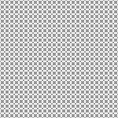 Soyut siyah ve beyaz süs desenli vektör çizimi