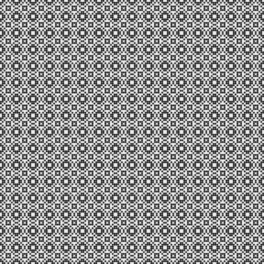 Noktalı siyah beyaz haç deseni, logo üretken hesaplama sanatı çizimi