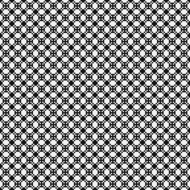 Soyut geometrik çapraz siyah beyaz desen, vektör illüstrasyonu  