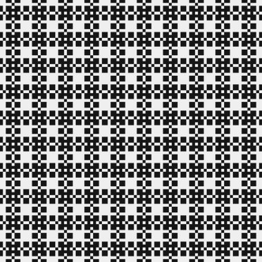 Soyut geometrik çapraz siyah beyaz desen, vektör illüstrasyonu  