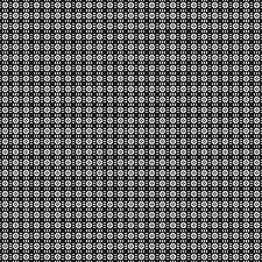 Siyah ve beyaz geometrik şekillerin kusursuz deseni.