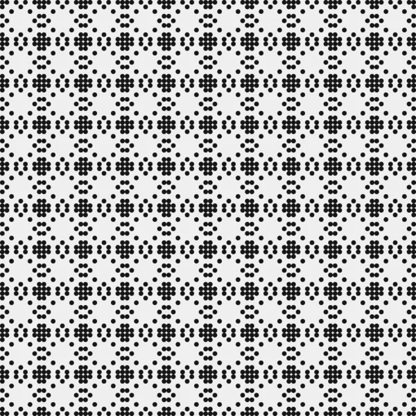 Patrón Geométrico Sin Costura Blanco Negro Con Puntos Ilustración Vectorial — Archivo Imágenes Vectoriales