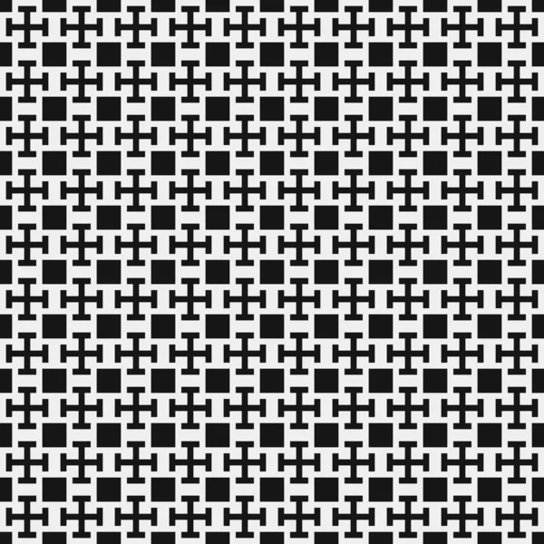 Soyut Geometrik Çapraz Siyah Beyaz Desen Vektör Illüstrasyonu — Stok Vektör