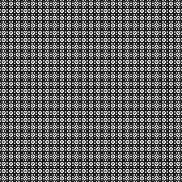 Seamless Pattern Black White Geometric Shapes — Stock Vector