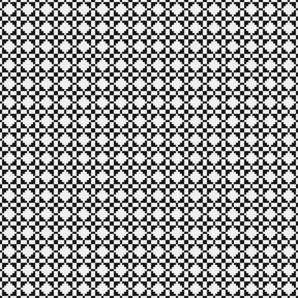 黒と白の幾何学的形状のシームレスなパターン ベクターイラスト — ストックベクタ