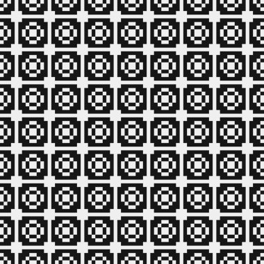 Soyut siyah ve beyaz süs desenli vektör çizimi