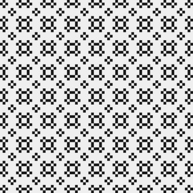 Soyut geometrik çapraz siyah beyaz desen, vektör illüstrasyonu 