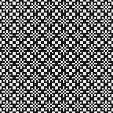 Soyut siyah ve beyaz süs desenli vektör çizimi