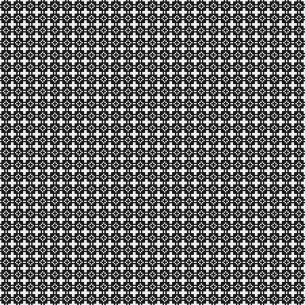 黒と白の幾何学的形状のシームレスなパターン — ストックベクタ