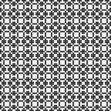 Soyut siyah ve beyaz süs desenli vektör çizimi