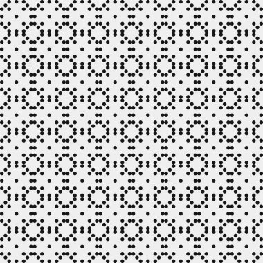 Soyut siyah ve beyaz süs desenli vektör çizimi