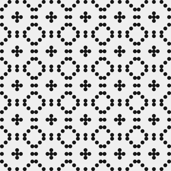 Schwarz Weißes Kreuzmuster Mit Punkten Logo Generative Computergrafik Illustration — Stockvektor