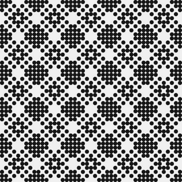 Fekete Fehér Kereszt Minta Pontokkal Logó Generatív Számítógépes Művészeti Illusztráció — Stock Vector