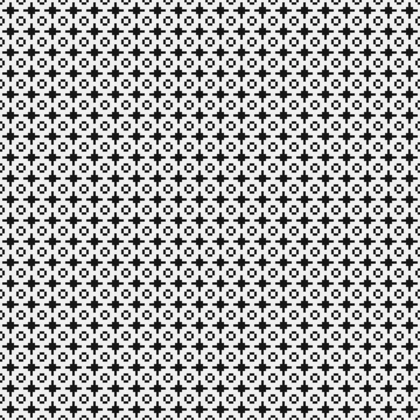 Zwart Wit Naadloos Patroon Met Geometrisch Ornament — Stockvector