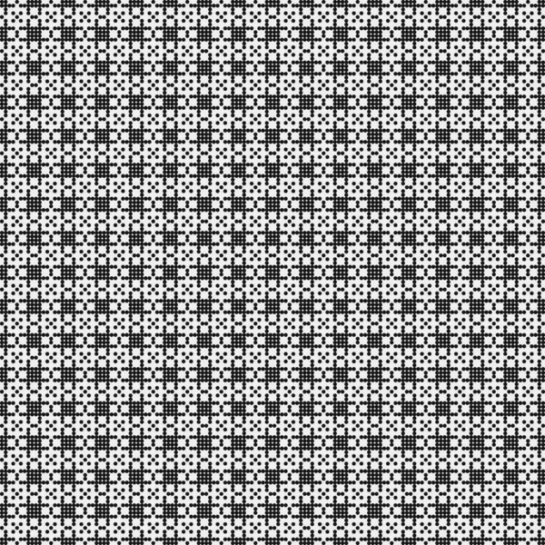 Черно Белый Крест Точками Логотип Генеративного Вычислительного Искусства Иллюстрации — стоковый вектор