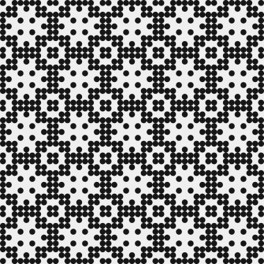 Siyah ve beyaz çiçekli kusursuz desen