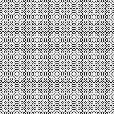 Soyut siyah ve beyaz süs desenli vektör çizimi