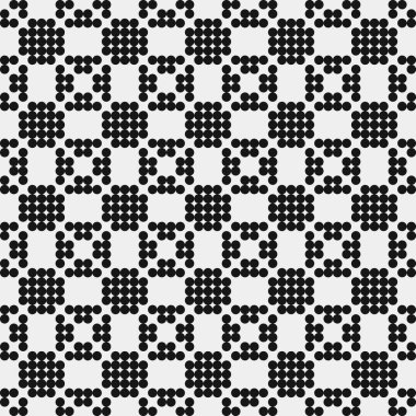 Soyut siyah ve beyaz süs desenli vektör çizimi