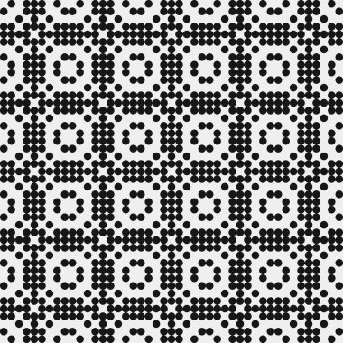 Soyut siyah ve beyaz süs desenli vektör çizimi