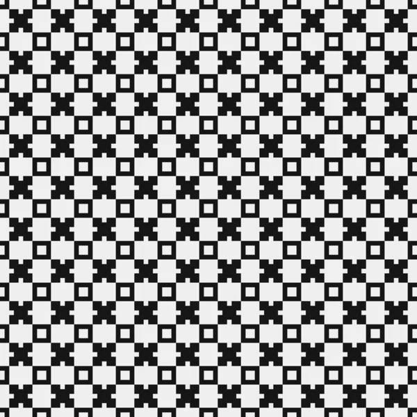 黒と白の幾何学的なシームレスなパターン ベクターイラスト — ストックベクタ