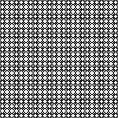 Siyah ve beyaz noktalı kusursuz desen. vektör illüstrasyonu