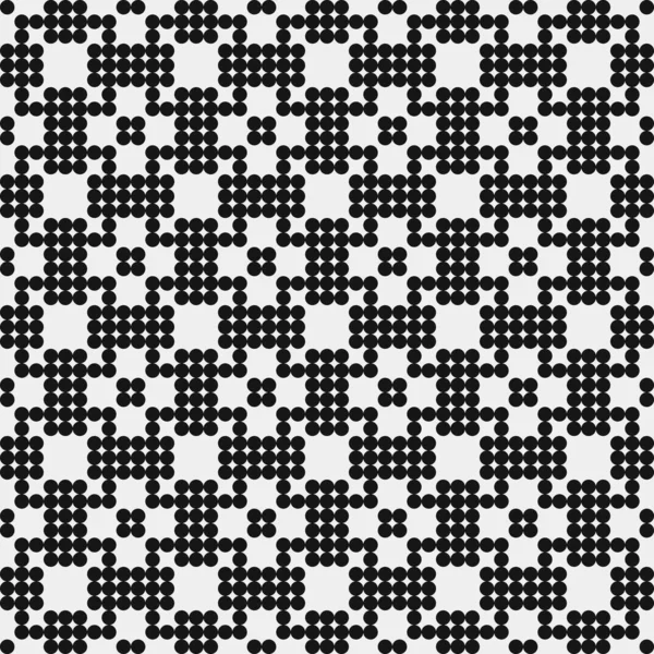 Motif Croix Noir Blanc Pois Illustration Art Computationnel Générative Logo — Image vectorielle