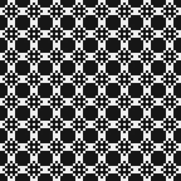 Resumen Geométrico Cruzado Patrón Blanco Negro Ilustración Vectorial — Archivo Imágenes Vectoriales