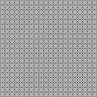 Soyut siyah ve beyaz süs desenli vektör çizimi