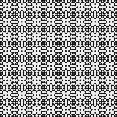 Soyut siyah ve beyaz süs desenli vektör çizimi