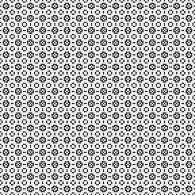 Noktalı siyah beyaz haç deseni, logo üretken hesaplama sanatı çizimi