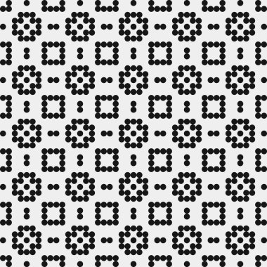 Soyut siyah ve beyaz süs desenli vektör çizimi