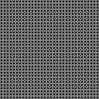 Noktalı siyah beyaz haç deseni, logo üretken hesaplama sanatı çizimi