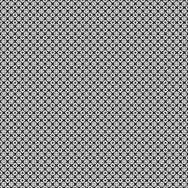 Noktalı siyah beyaz haç deseni, logo üretken hesaplama sanatı çizimi