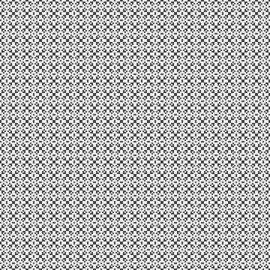 Noktalı siyah beyaz haç deseni, logo üretken hesaplama sanatı çizimi