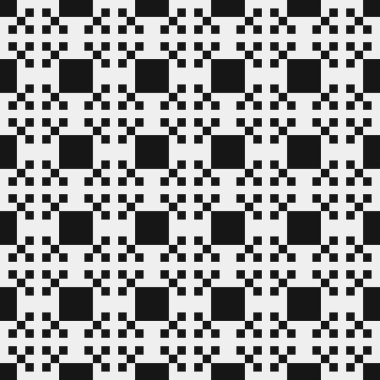 Soyut siyah ve beyaz süs desenli vektör çizimi