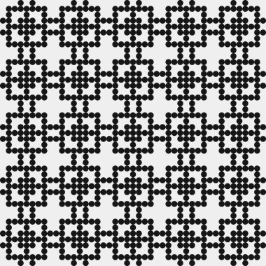 Soyut siyah ve beyaz süs desenli vektör çizimi