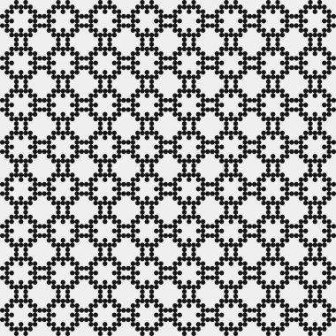 Soyut siyah ve beyaz süs desenli vektör çizimi