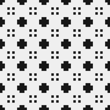 Kusursuz geometrik soyut siyah beyaz arkaplan, vektör illüstrasyonu 