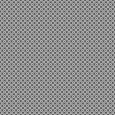 Noktalı siyah beyaz haç deseni, logo üretken hesaplama sanatı çizimi