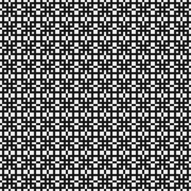 Noktalı siyah beyaz haç deseni, logo üretken hesaplama sanatı çizimi