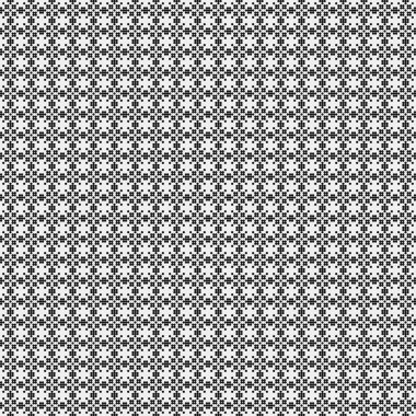 Soyut siyah ve beyaz süs desenli vektör çizimi