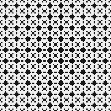 Soyut tekrarlanan çapraz desenli logo, üretken hesaplama sanatı çizimi   