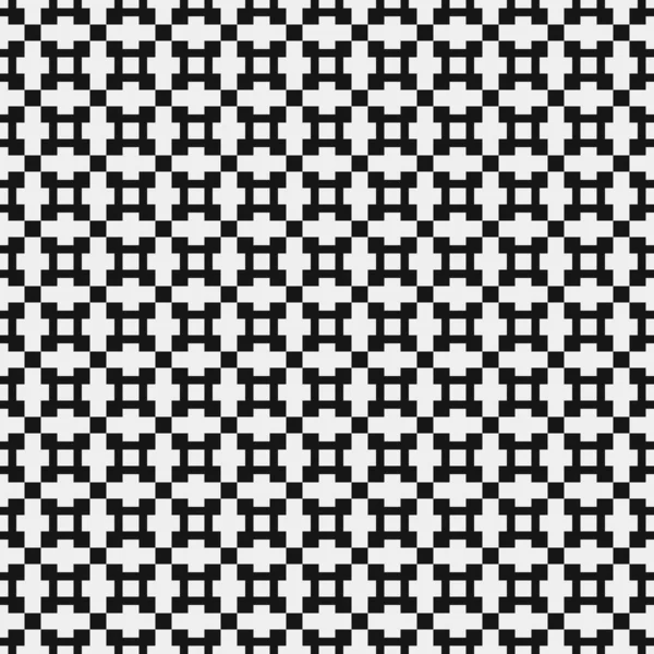 Seamless Pattern Black White Geometric Shapes Generative Computational Art Vector — Stock Vector